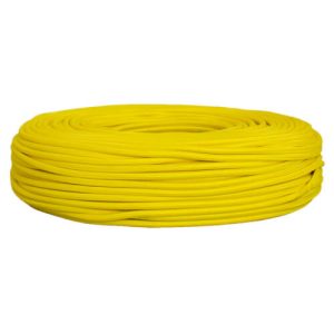 Cable textil amarillo