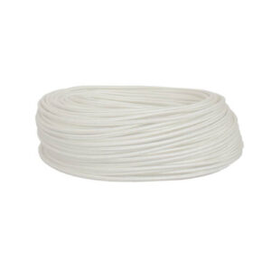 Cable textil blanco