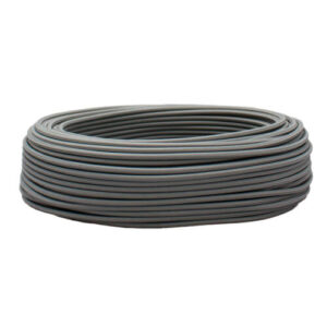 Cable textil trenzado gris