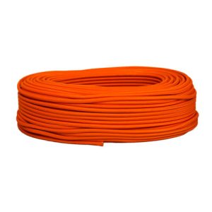 Cable textil anaranjado