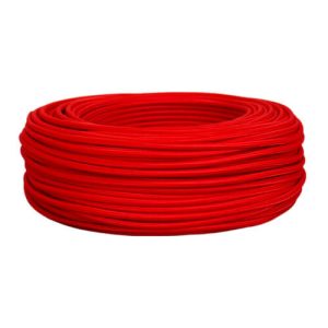 Cable textil rojo