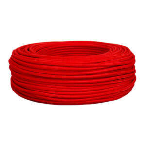 Cable textil trenzado rojo