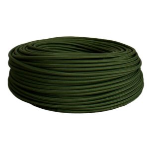 Cable textil verde militar
