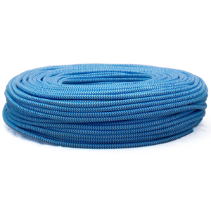 Cable textil rayado blanco-azul