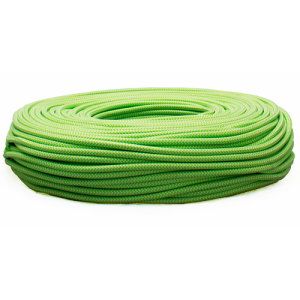 Cable textil rayado blanco-verde