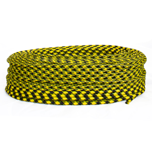 Cable textil pata de gayo amarillo negro