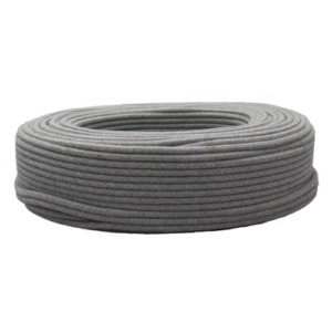 Cable textil gris lino