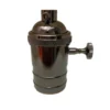 SOCKET VINTAGE NEGRO PERLADO CON APAGADOR