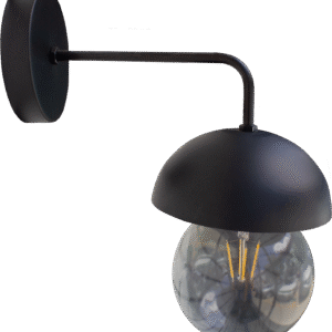 LAMPARA YUCATAN MINI PARED NEGRO MATE