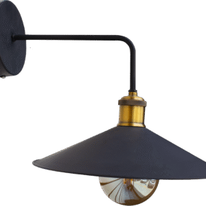 LAMPARA PARED TABA GRANDE NEGRO MATE