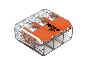 CONECTOR LINEAL DE EMPALME PARA 4MM2 3 PUNTOS