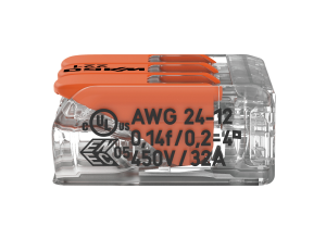 CONECTOR LINEAL DE EMPALME PARA 4MM2 3 PUNTOS