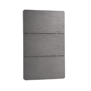 APAGADOR TRIPLE GRIS TEXTURIZADO
